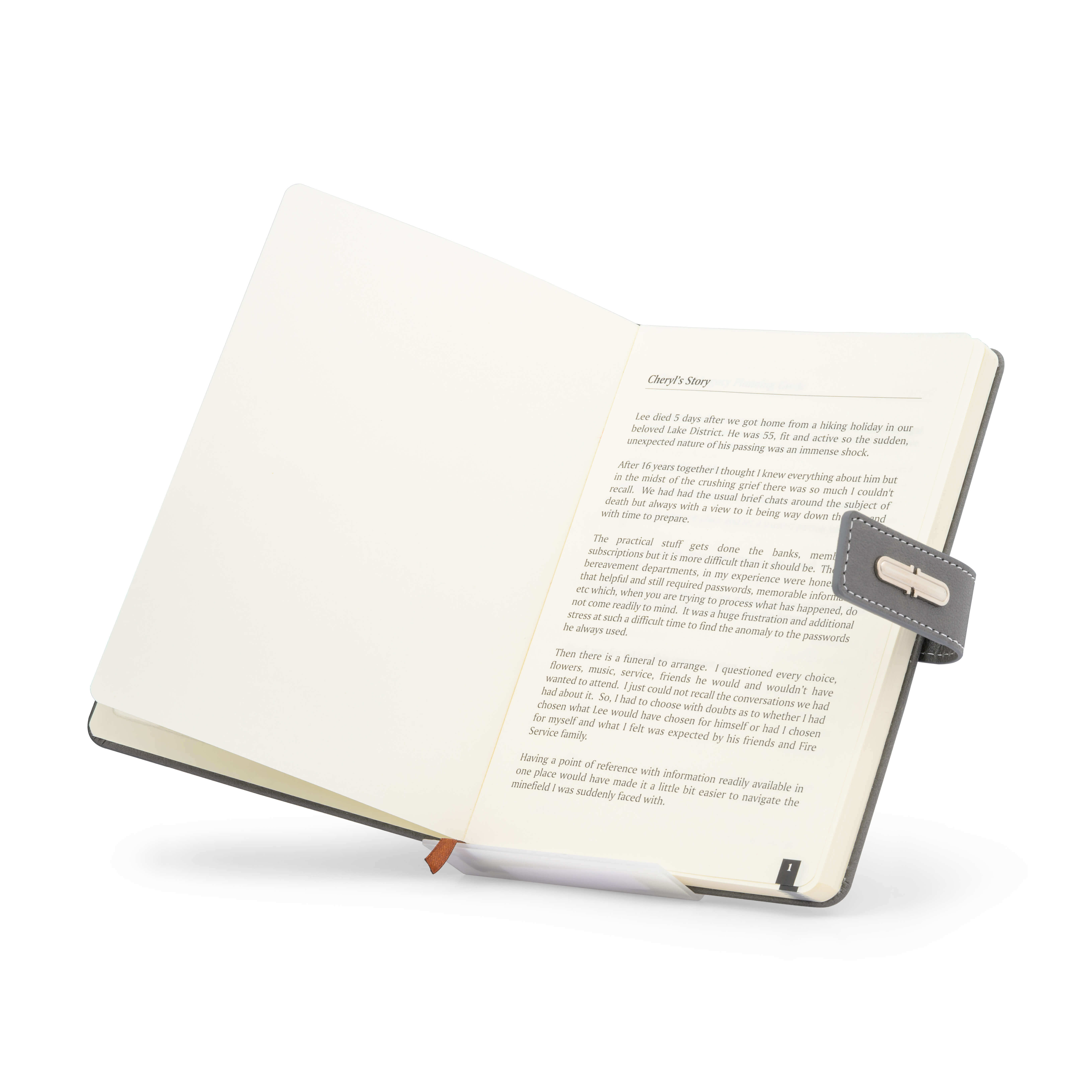 Legacy planner displayed open with detailed sections